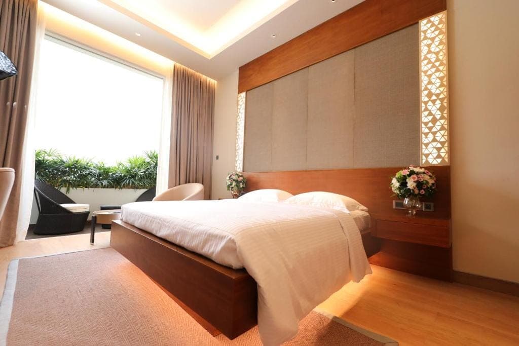 Comfortable hotel room interior